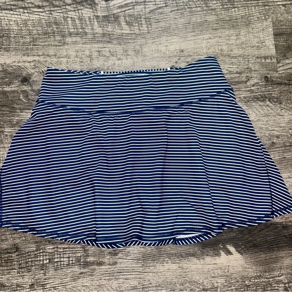 Striped Blue and White Skirt